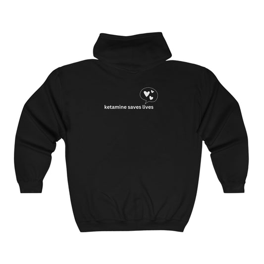 Ketamine Saves Lives Zip-up Hoodie